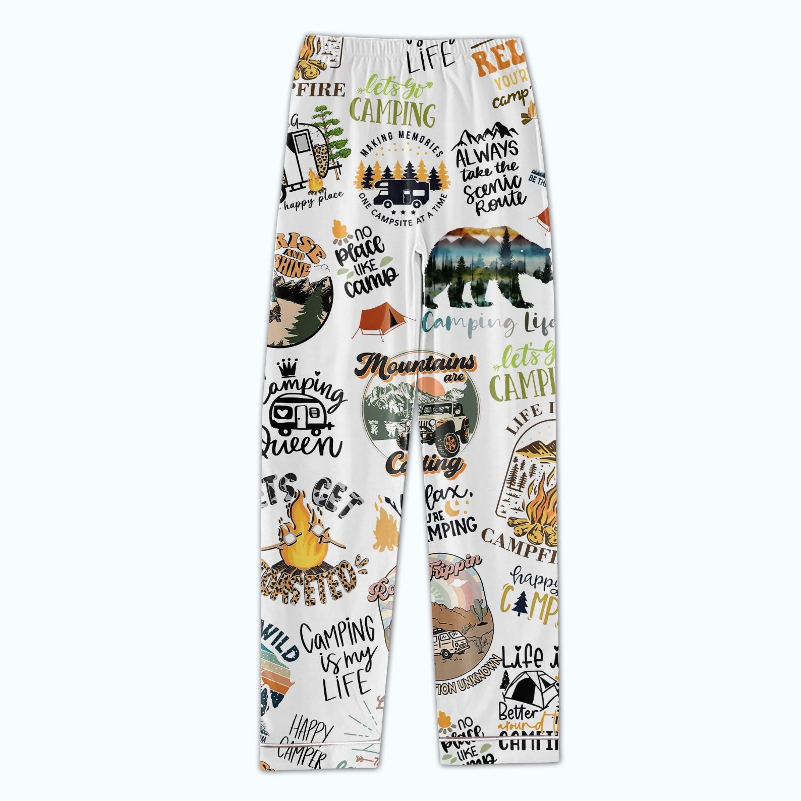 Personalized Women's Pajama Set, Gift For Camping Lovers